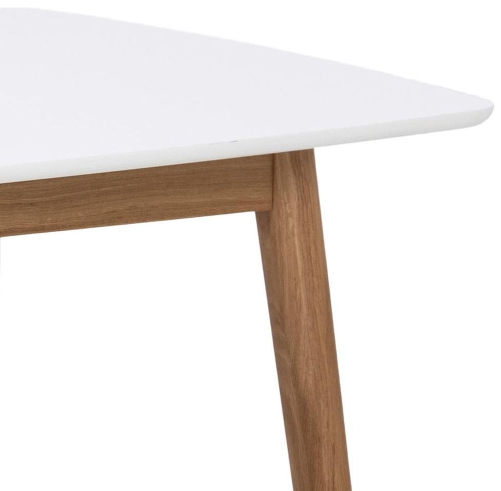 Product photograph of Nibley White And Oak 6 Seater Dining Table from Choice Furniture Superstore.