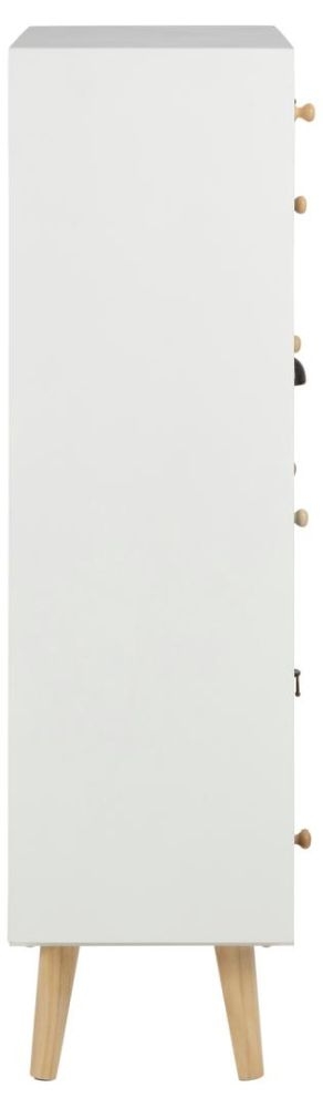 Product photograph of Tiro White With Multi Coloured 13 Drawer Chest from Choice Furniture Superstore.