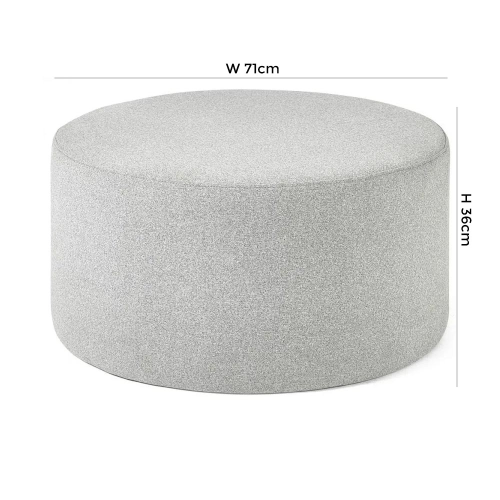 Product photograph of Seattle Grey Fabric Footstool from Choice Furniture Superstore.