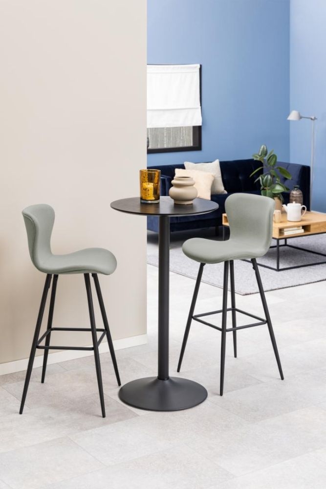 Product photograph of Irene Matt Black Round Tall Bar Table from Choice Furniture Superstore.