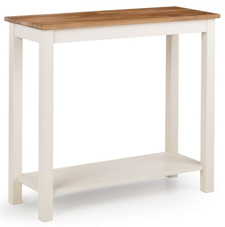 Product photograph of Coxmoor Ivory Console Table With Shelf from Choice Furniture Superstore.