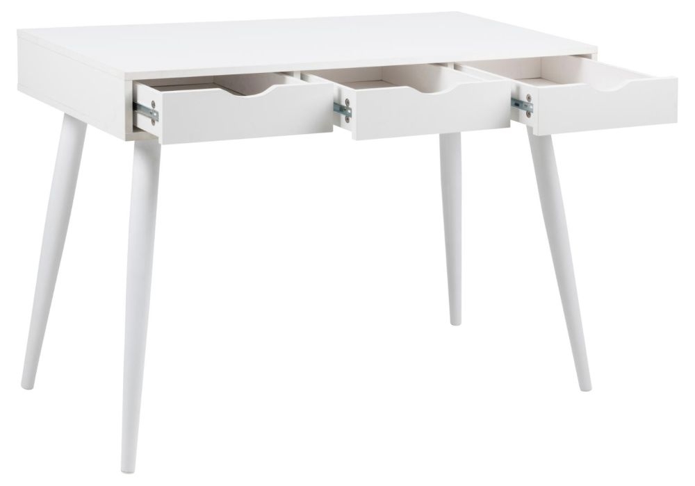 Product photograph of Nitro White 3 Drawer Office Desk from Choice Furniture Superstore.