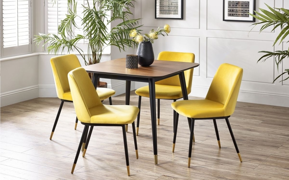 Product photograph of Findlay Walnut 2 Seater Square Dining Table from Choice Furniture Superstore.