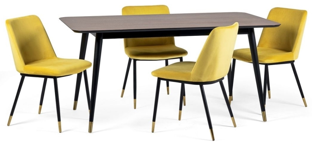Product photograph of Findlay Walnut 6 Seater Dining Table from Choice Furniture Superstore.