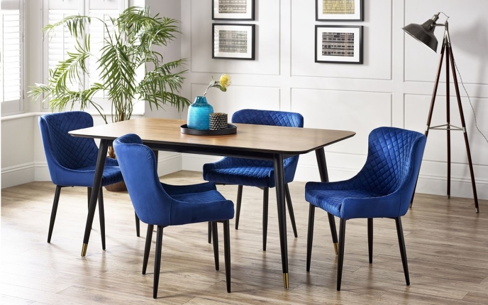 Product photograph of Findlay Walnut 6 Seater Dining Table from Choice Furniture Superstore.
