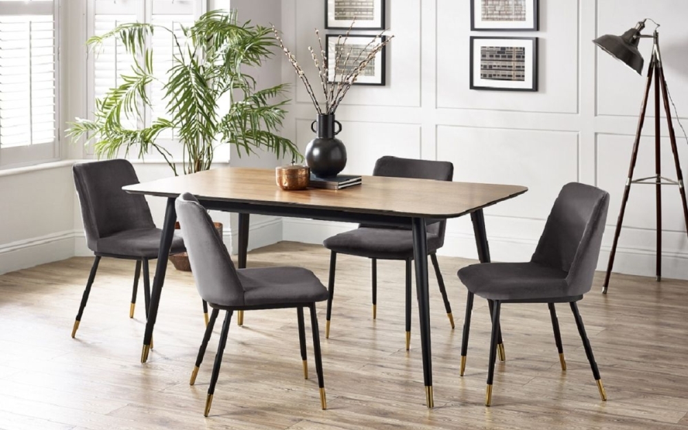 Product photograph of Findlay Walnut 6 Seater Dining Table from Choice Furniture Superstore.
