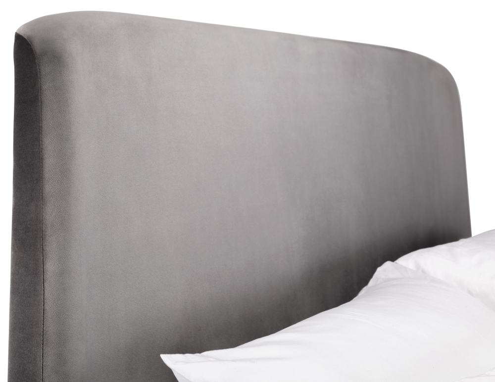 Product photograph of Frida Grey Fabric Storage Ottoman Bed - Sizes Available from Choice Furniture Superstore.