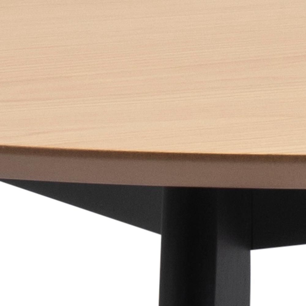 Product photograph of Reid Oak And Black 2 Seater Round Dining Table from Choice Furniture Superstore.