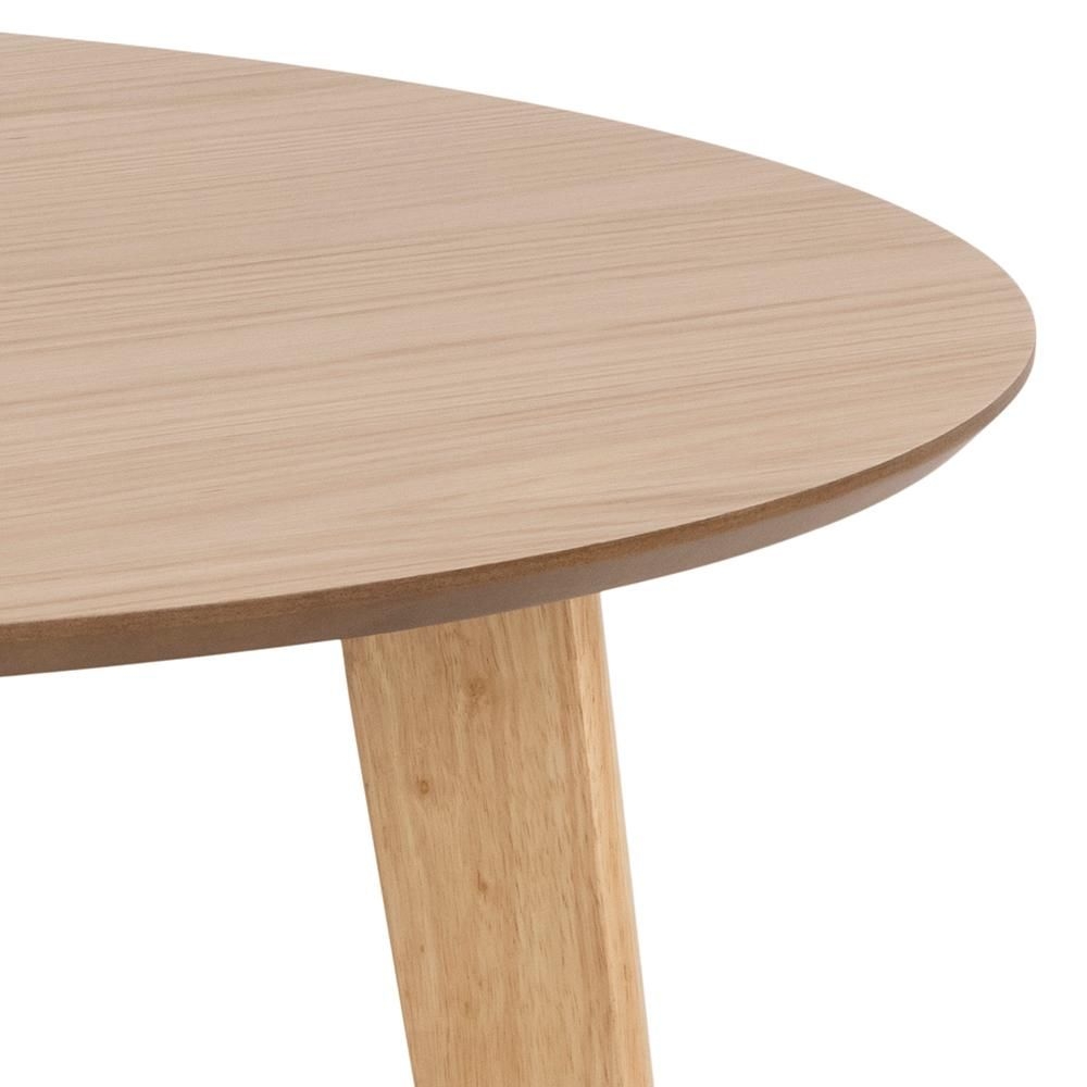 Product photograph of Reid Wooden 2 Seater Round Dining Table - Comes In Oak Veneer White And Matt Black Options from Choice Furniture Superstore.