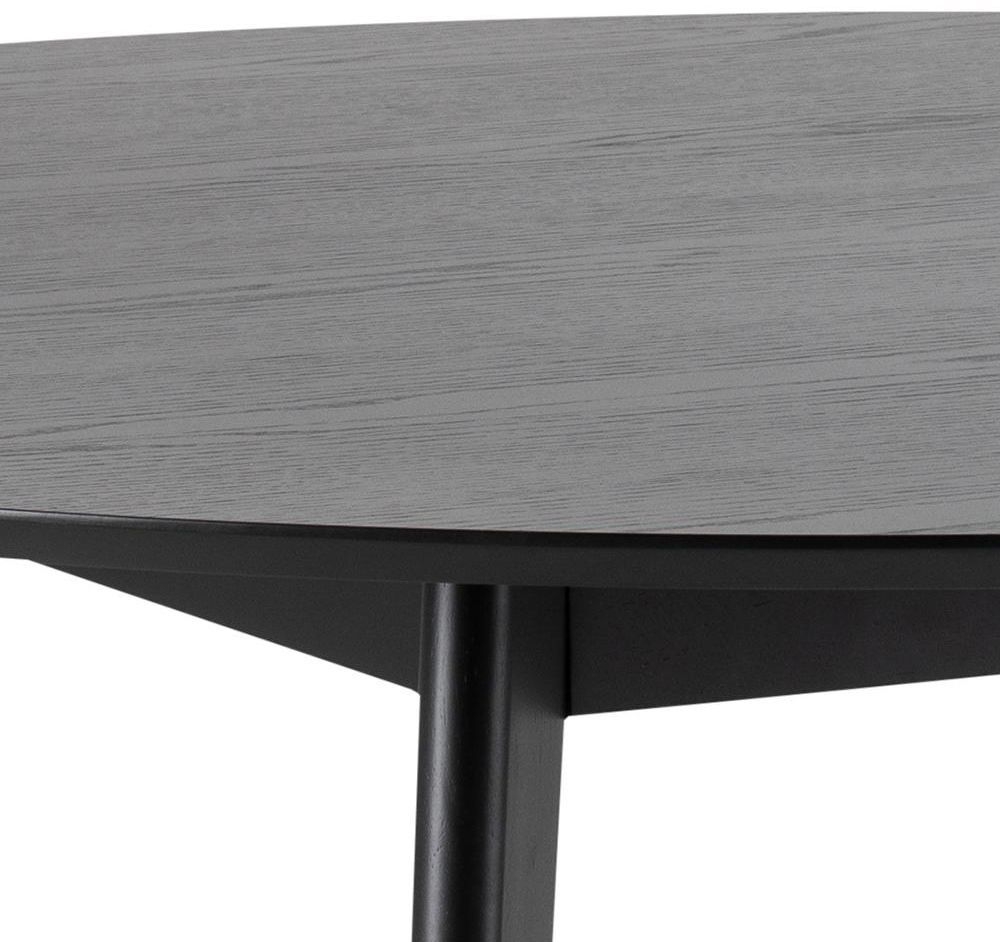 Product photograph of Reid Matt Black 4 Seater Round Dining Table - 140cm from Choice Furniture Superstore.