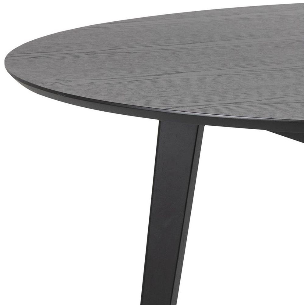 Product photograph of Reid Matt Black 4 Seater Round Dining Table - 140cm from Choice Furniture Superstore.