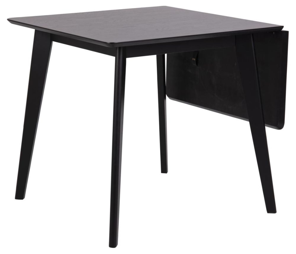 Product photograph of Reid Black Drop Leaf 2-4 Seater Dining Table from Choice Furniture Superstore.