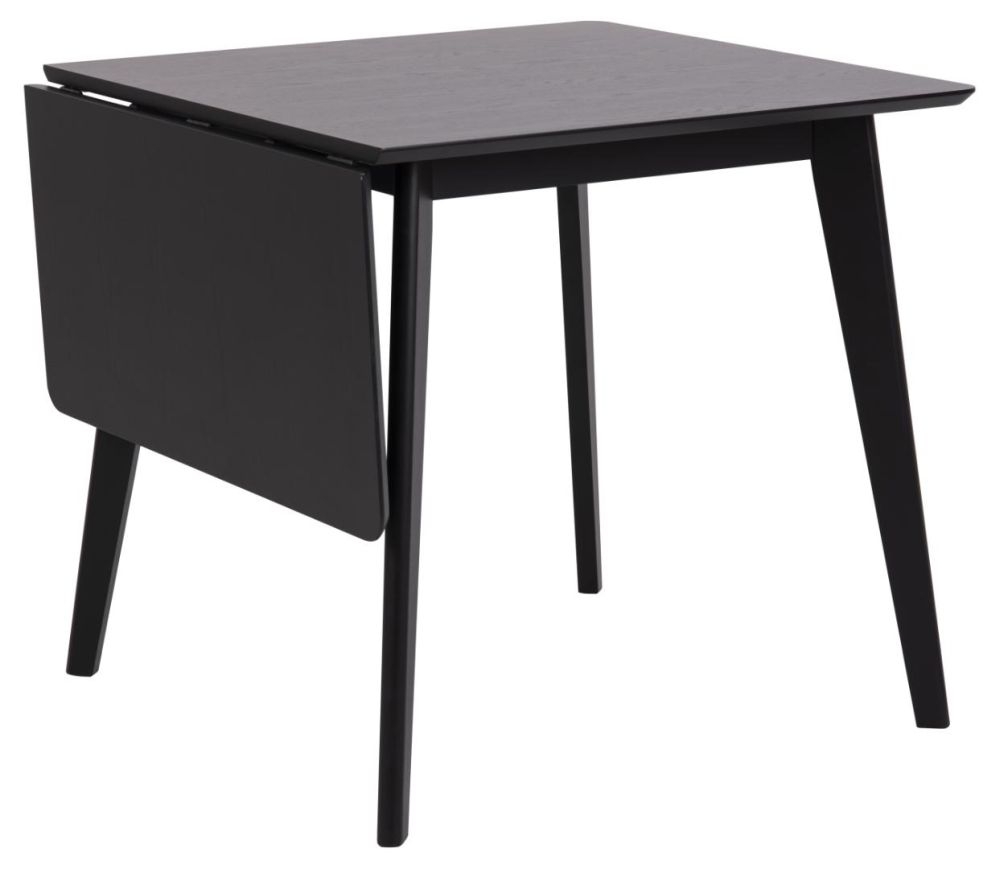 Product photograph of Reid Black Drop Leaf 2-4 Seater Dining Table from Choice Furniture Superstore.
