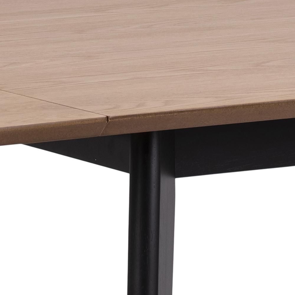 Product photograph of Reid Wooden Drop Leaf 2-4 Seater Extending Dining Table - Comes In Oak Veneer And Black White And Matt Black Options from Choice Furniture Superstore.