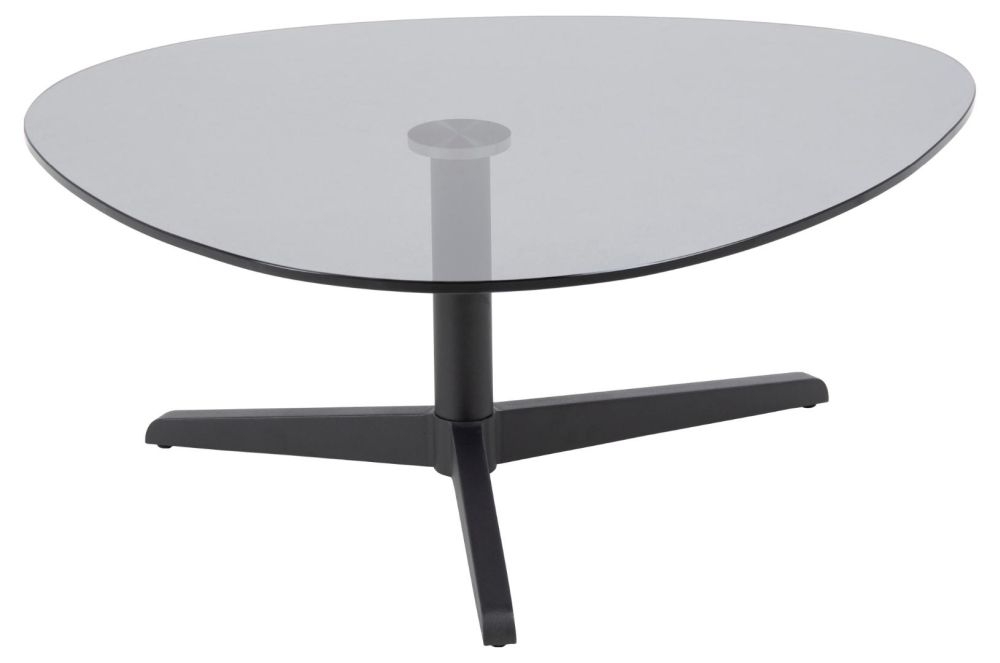 Product photograph of Belle Smoked Glass Top And Black Coffee Table from Choice Furniture Superstore.