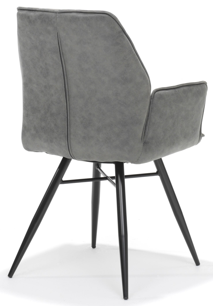 Product photograph of Avalon Soft Steel Fabric Dining Armchair Sold In Pairs from Choice Furniture Superstore.