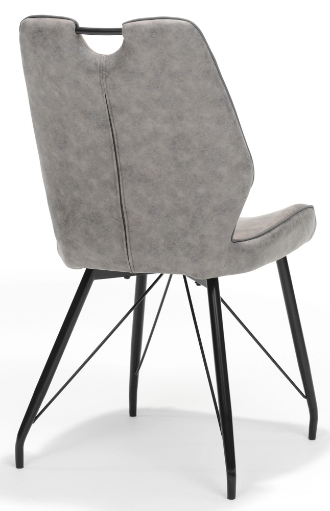 Product photograph of Dushore Soft Pebble Fabric Dining Chair Set Of 4 from Choice Furniture Superstore.