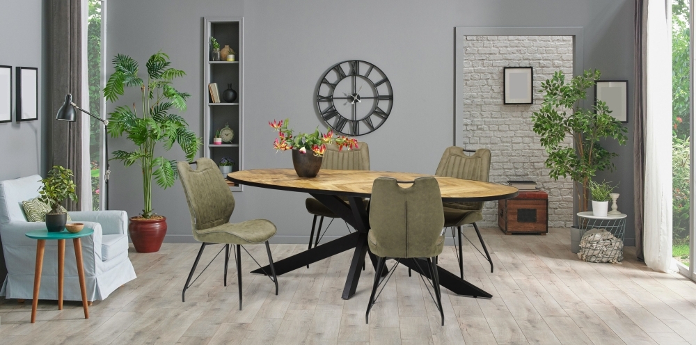 Product photograph of Dushore Soft Pebble Fabric Dining Chair Set Of 4 from Choice Furniture Superstore.