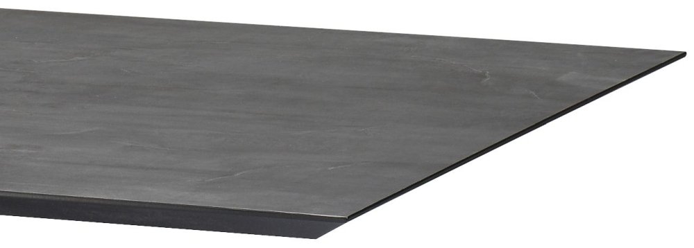 Product photograph of Moravia Slate Grey And Black 6 Seater Rectangular Dining Table - 160cm from Choice Furniture Superstore.