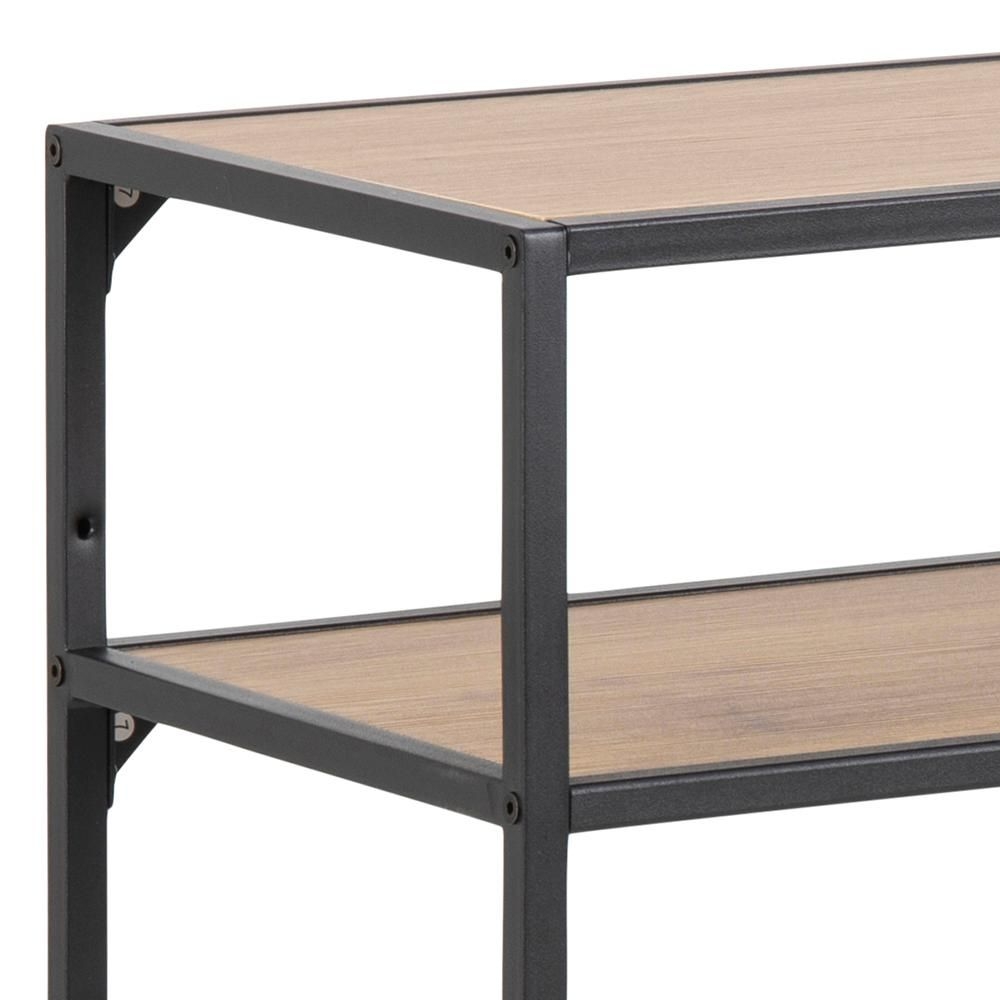 Product photograph of Salvo Large Console Table - Comes In Wild Oak And Black Melamine Top Options from Choice Furniture Superstore.