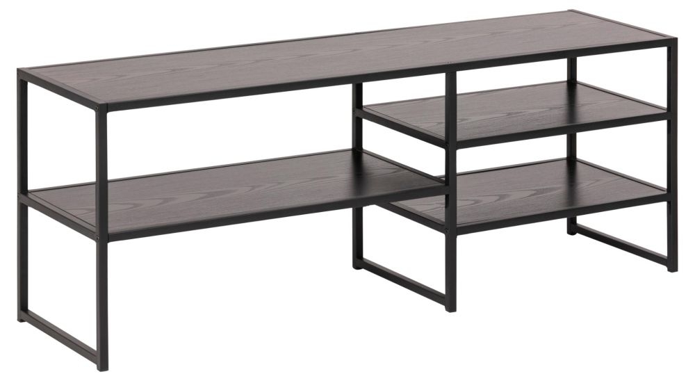 Product photograph of Salvo Black 120cm Tv Unit from Choice Furniture Superstore.