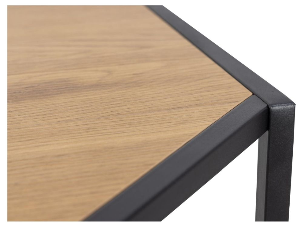 Product photograph of Salvo Oak And Metal Corner Office Desk from Choice Furniture Superstore.
