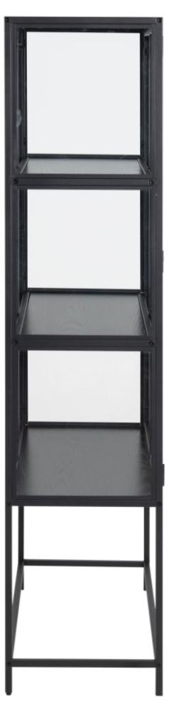 Product photograph of Salvo Black 2 Door Display Cabinet from Choice Furniture Superstore.