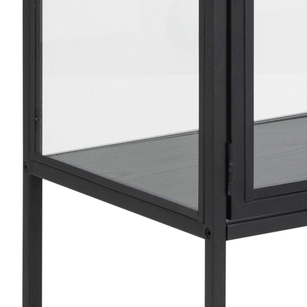 Product photograph of Salvo Black 2 Door Display Cabinet from Choice Furniture Superstore.