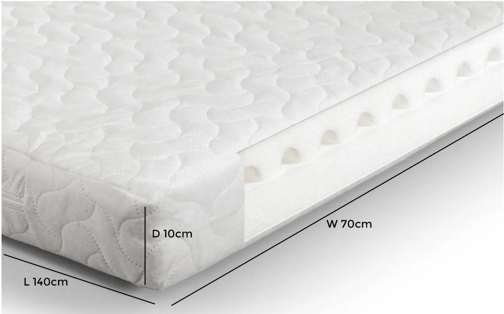 Product photograph of Airwave Foam Cotbed Mattress from Choice Furniture Superstore.
