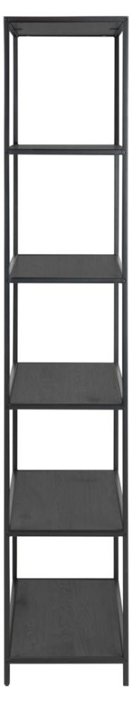 Product photograph of Salvo Black High Open Shelving Unit from Choice Furniture Superstore.