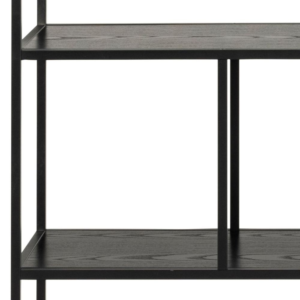 Product photograph of Salvo Black Large Open Shelving Unit from Choice Furniture Superstore.