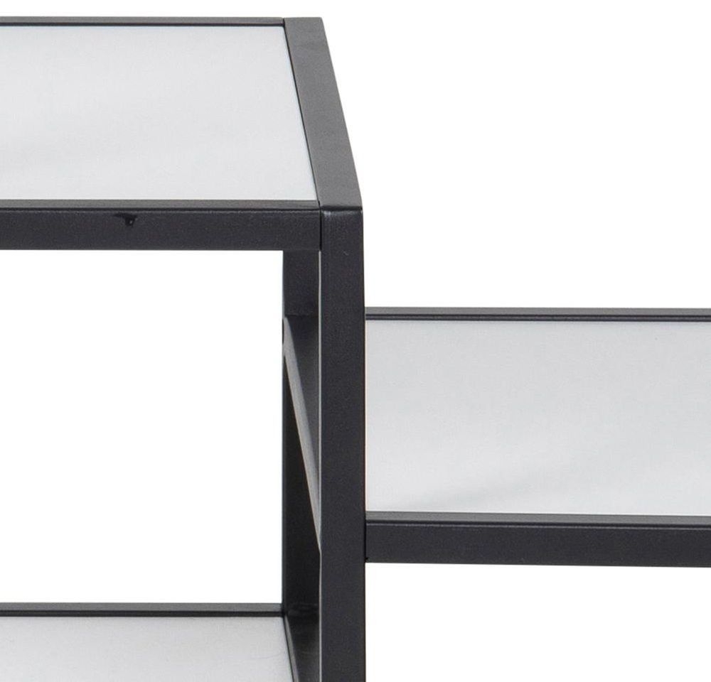 Product photograph of Salvo White And Black Multi Open Shelving Unit from Choice Furniture Superstore.