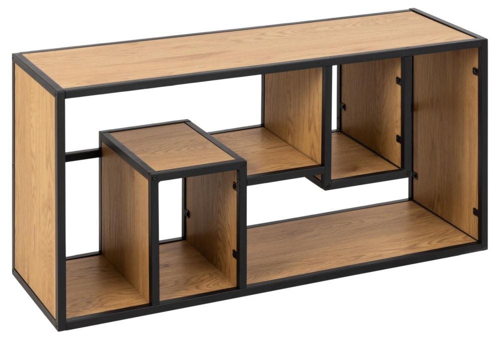 Product photograph of Salvo Oak Large Wall Shelf With 3 Shelves from Choice Furniture Superstore.