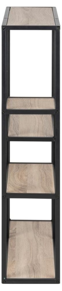 Product photograph of Salvo Sonoma Oak And Black Wall Rack from Choice Furniture Superstore.