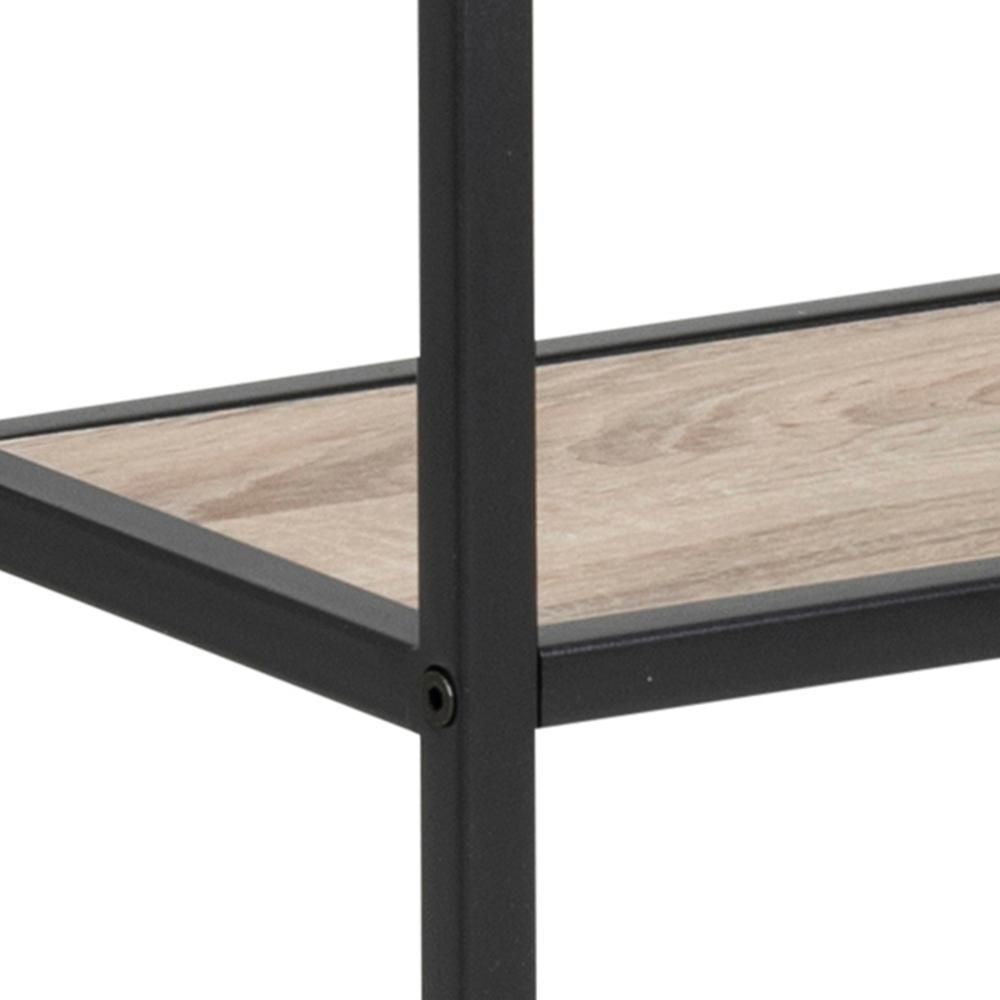 Product photograph of Salvo Sonoma Oak And Black Wall Rack from Choice Furniture Superstore.