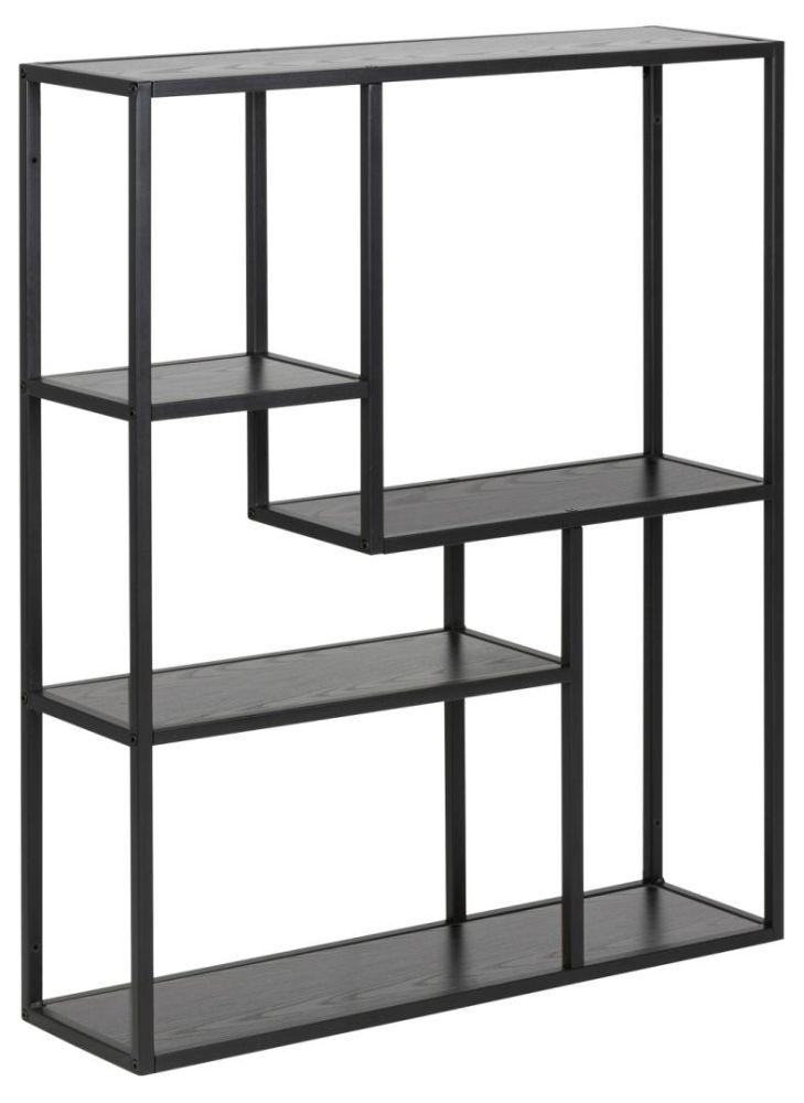 Product photograph of Salvo Black Wall Rack from Choice Furniture Superstore.