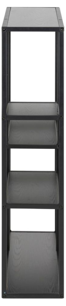 Product photograph of Salvo Black Wall Rack from Choice Furniture Superstore.