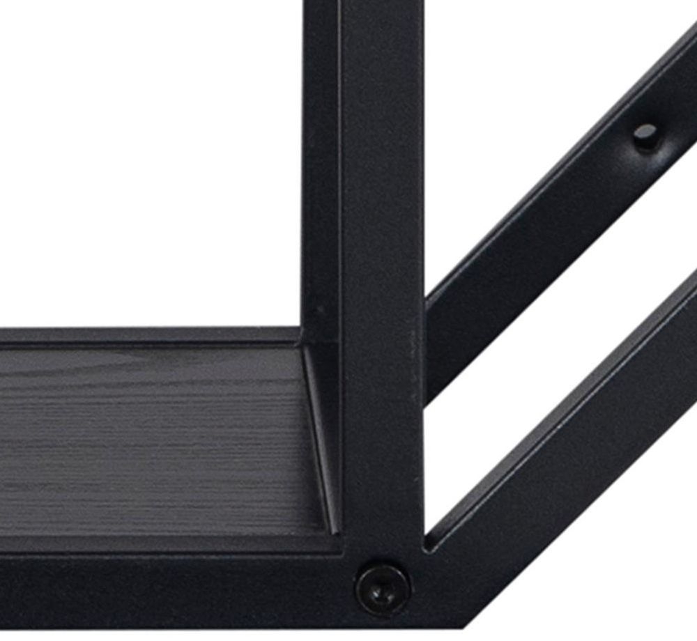 Product photograph of Salvo Black Octagonal Wall Rack from Choice Furniture Superstore.