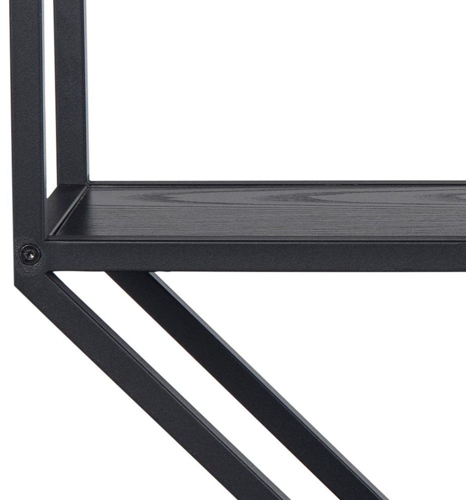Product photograph of Salvo Black Octagonal Wall Rack from Choice Furniture Superstore.