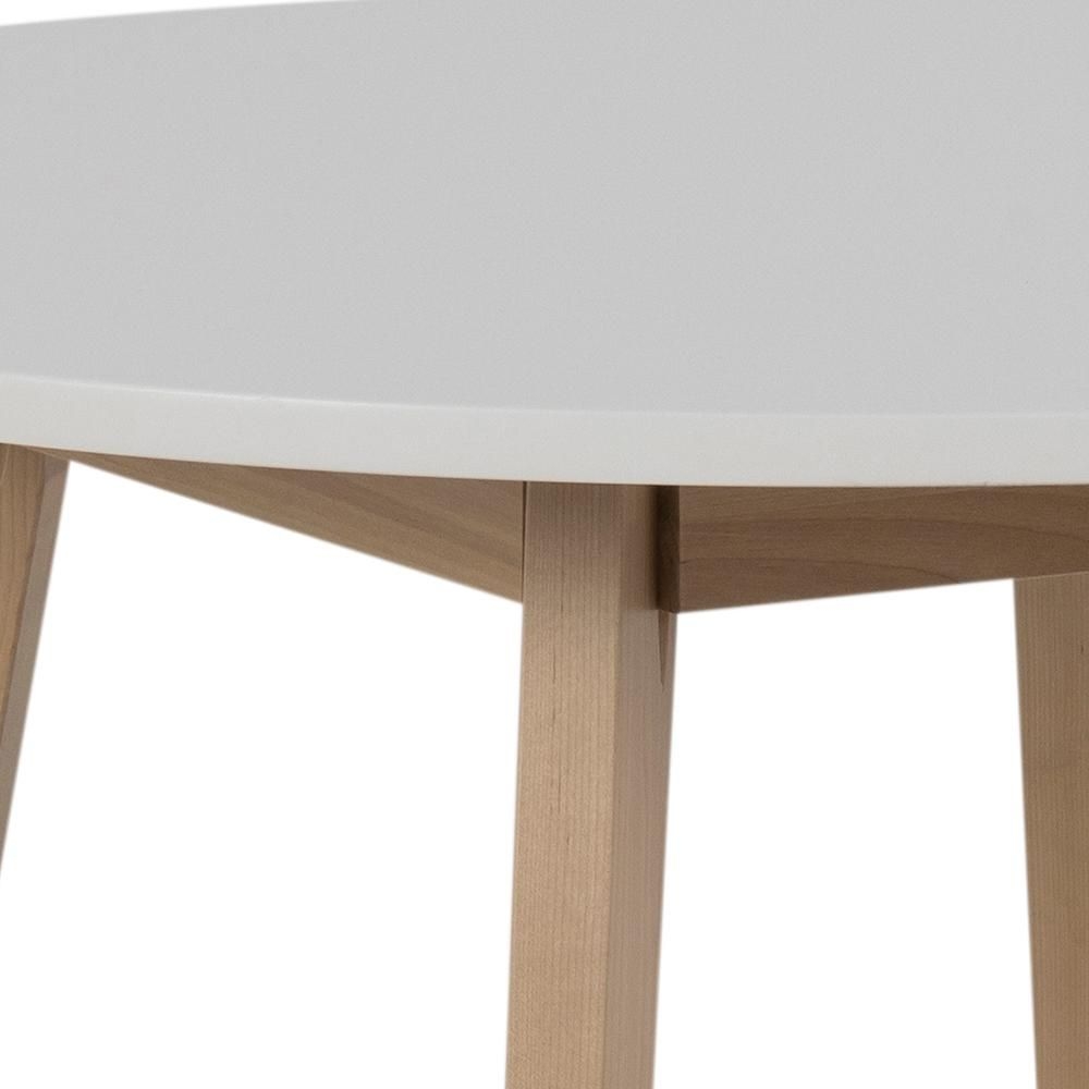 Product photograph of Reeder White And Birch 2 Seater Round Dining Table - 90cm from Choice Furniture Superstore.