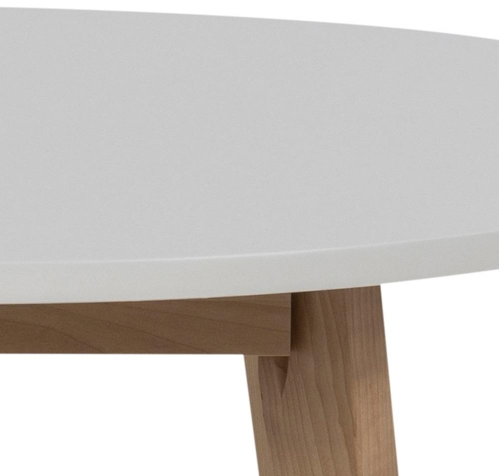 Product photograph of Reeder White And Birch 2 Seater Round Dining Table - 90cm from Choice Furniture Superstore.