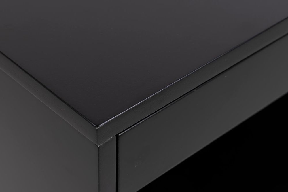 Product photograph of Cale Black 1 Drawer Hanging Bedside Cabinet from Choice Furniture Superstore.