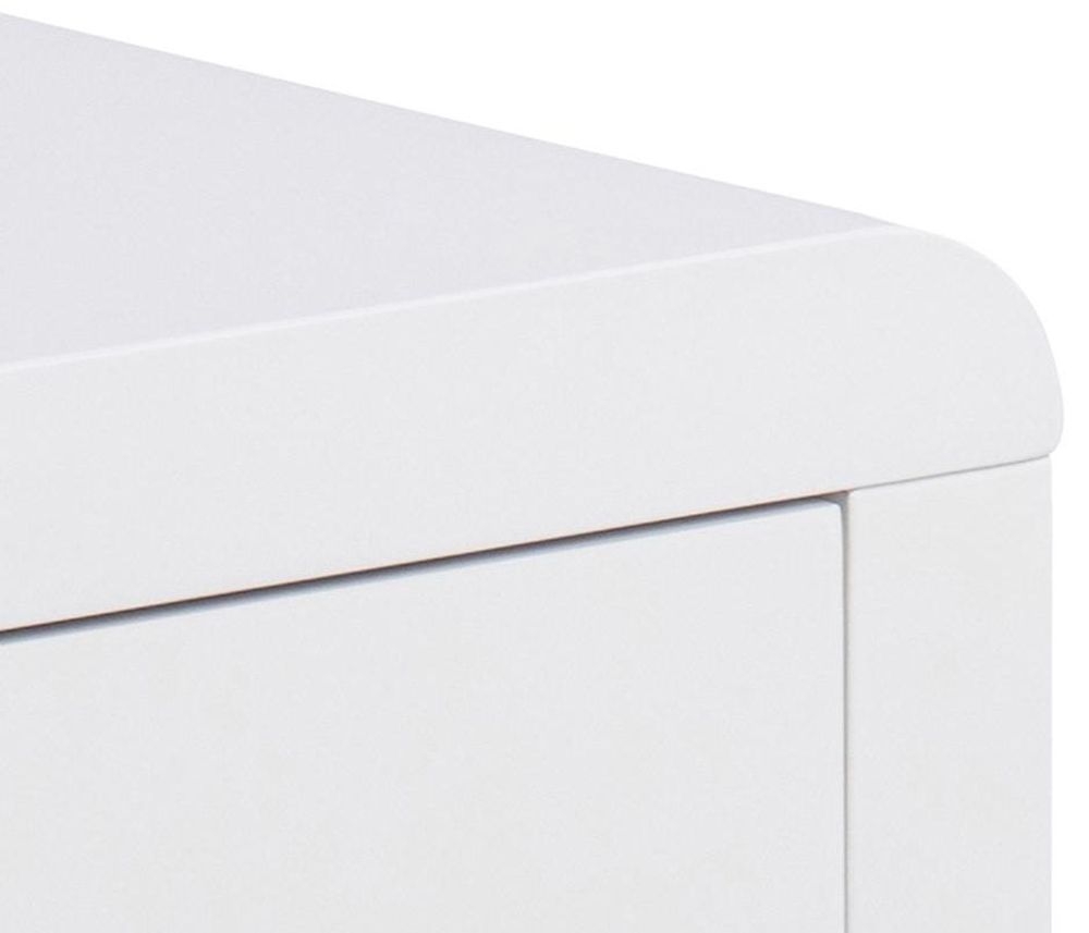 Product photograph of Selden High Gloss White 1 Drawer Bedside Table from Choice Furniture Superstore.