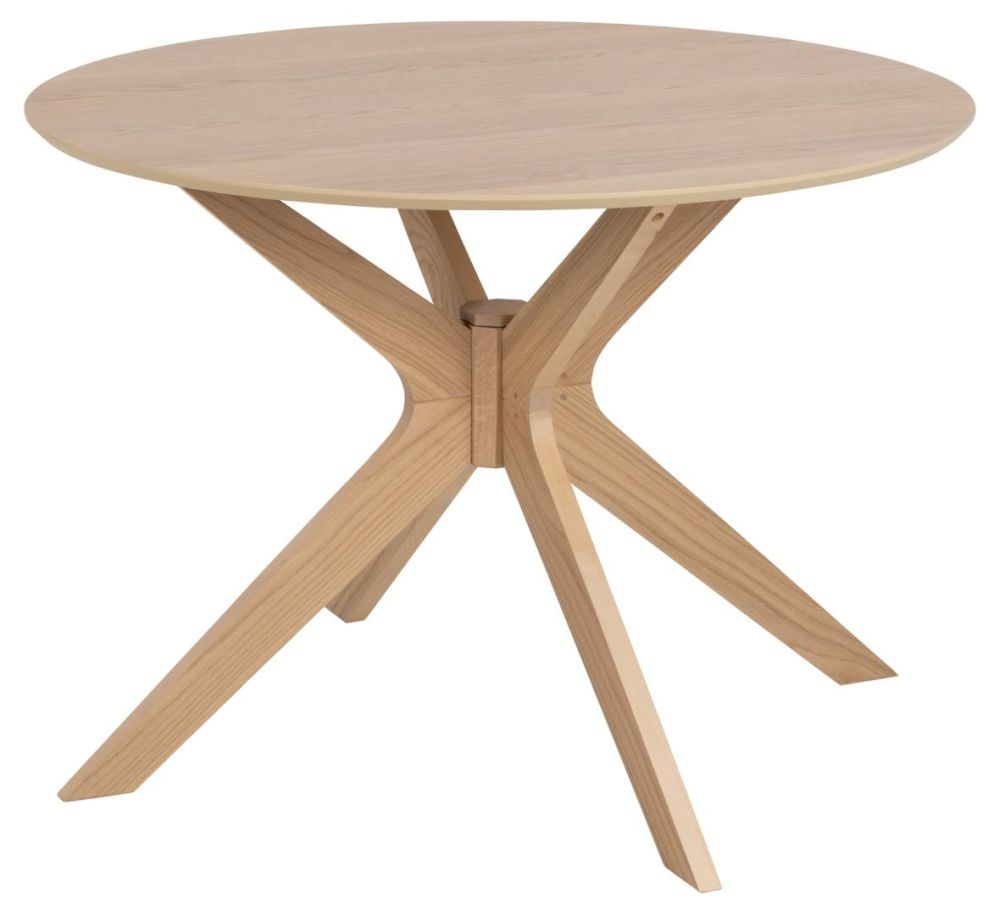 Product photograph of Declo Oak 2 Seater Round Dining Table from Choice Furniture Superstore.