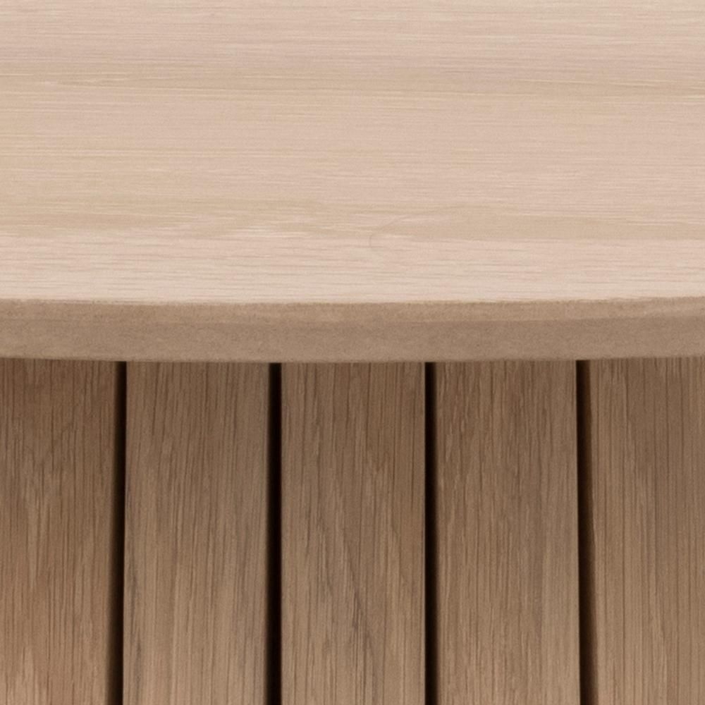 Product photograph of Clanton White Oak 4 Seater Round Pedestal Dining Table from Choice Furniture Superstore.