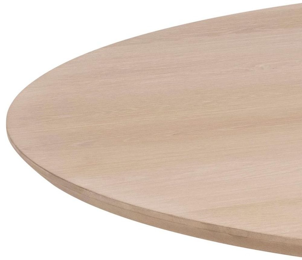 Product photograph of Clanton White Oak 4 Seater Round Pedestal Dining Table from Choice Furniture Superstore.