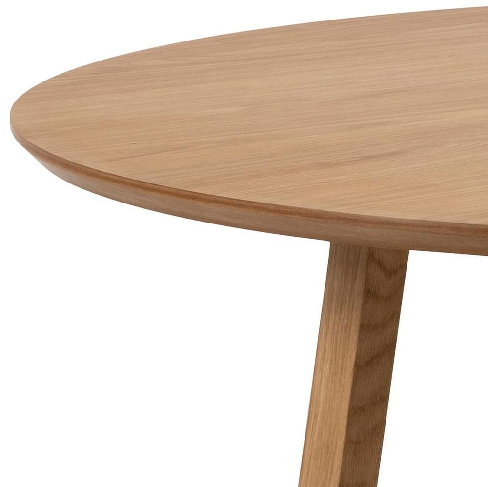 Product photograph of Milaca Round 4 Seater Dining Table - Comes In Oak And Black Options from Choice Furniture Superstore.