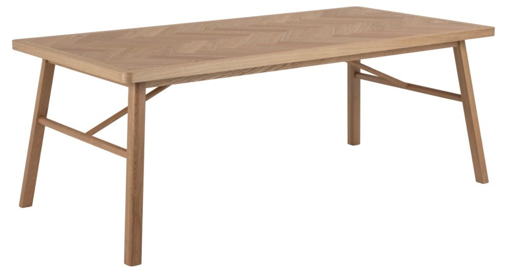 Product photograph of Gilmer Oak Dining Table - 8 Seater from Choice Furniture Superstore.