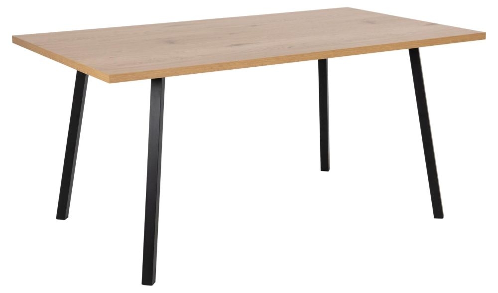 Product photograph of Causey Oak Dining Table - 6 Seater from Choice Furniture Superstore.