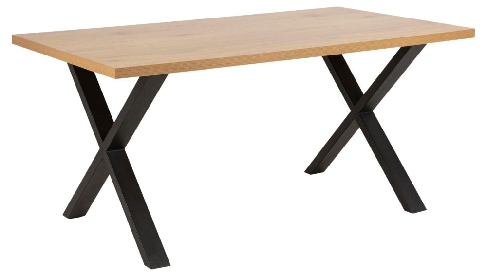 Product photograph of Wagner Oak Dining Table - 6 Seater from Choice Furniture Superstore.